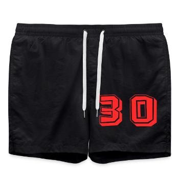 30 ANS. 30e ANNIVERSAIRE. ANNIVERSAIRE 30 ANS. 30 - Short de bain - noir - Devant - AI Model Male 185 light (185cm)