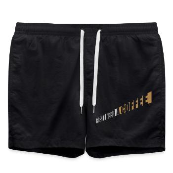Poing J’ai besoin de café - Short de bain - noir - Devant - AI Model Male 185 light (185cm)