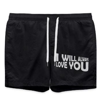 J’aimerai toujours - Short de bain - noir - Devant - AI Model Male 185 light (185cm)
