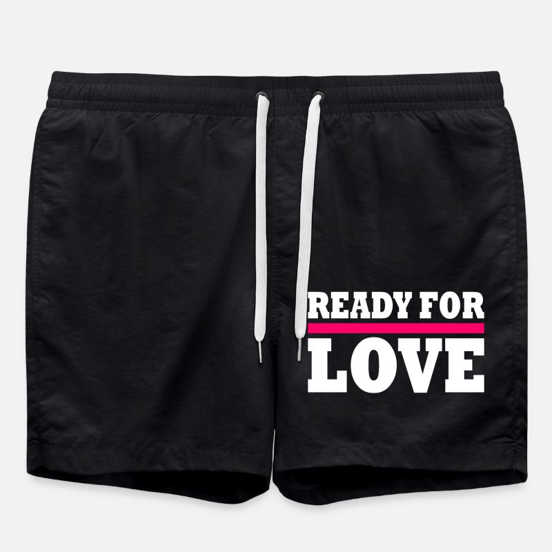 Ready for love - Badeshorts - Schwarz