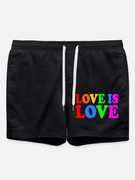 Love is love - Badeshorts - Schwarz
