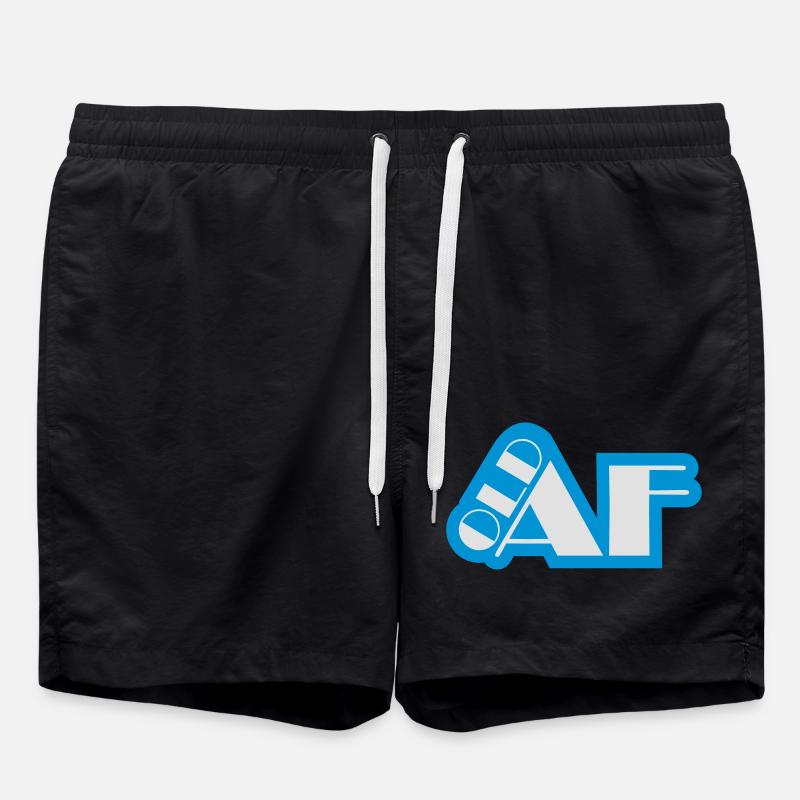 old AF Text Logo - Swim Trunks - black