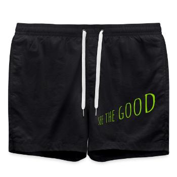 voir la bonne citation - Short de bain - noir - Devant - AI Model Male 185 light (185cm)