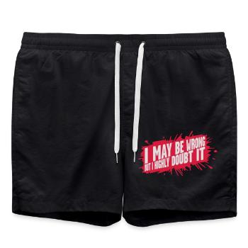 I may be wrong - Swim Trunks - black - Front - AI Model Male 185 light (185cm)