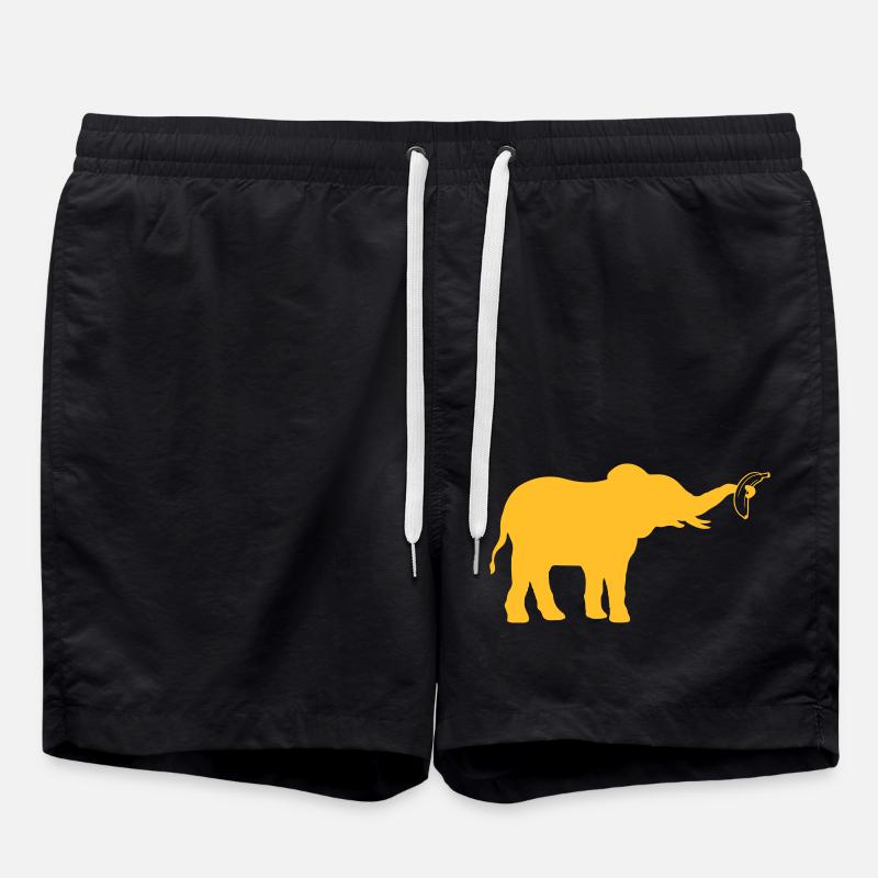 Banane Elephant Silhouette Fruit - Short de bain - noir