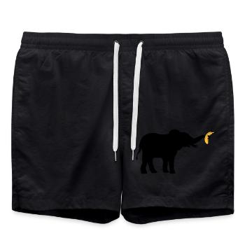Grande silhouette d’éléphant banane - Short de bain - noir - Devant - AI Model Male 185 light (185cm)