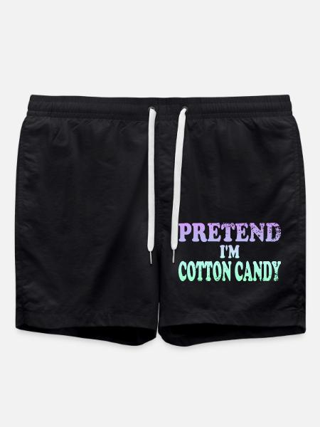 Pretend I'm Cotton Candy - Swim Trunks - black