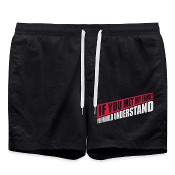 you would understand quote - Swim Trunks - black - Front - AI Model Male 185 light (185cm)