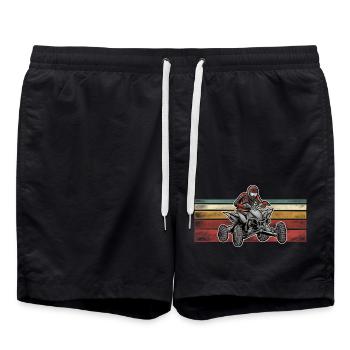 Quad ATV Offroad Quad Riders - Swim Trunks - black - Front - AI Model Male 185 light (185cm)