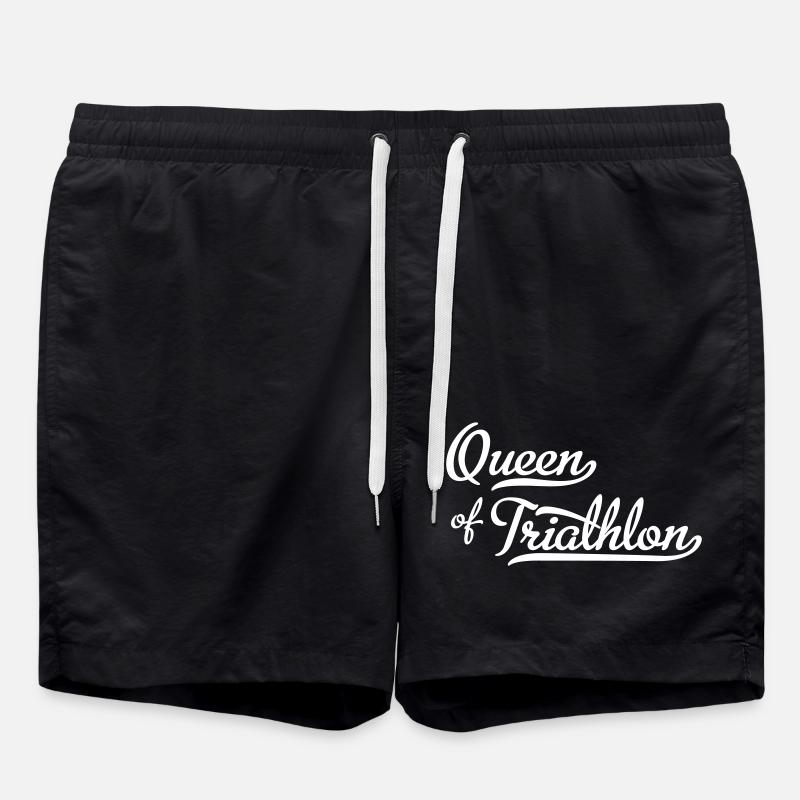 Queen of Triathlon - Swim Trunks - black