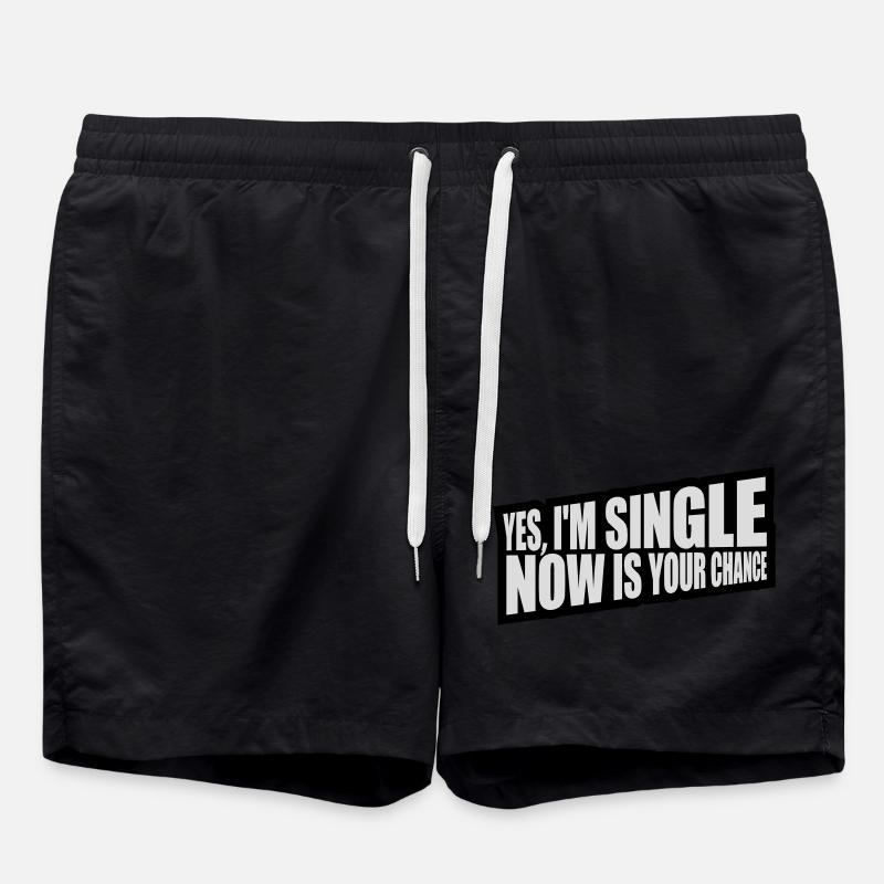 single now your chance - Swim Trunks - black