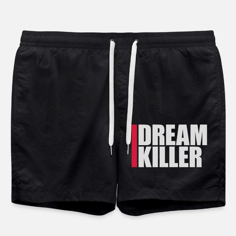 dream killer pessimists quote - Swim Trunks - black