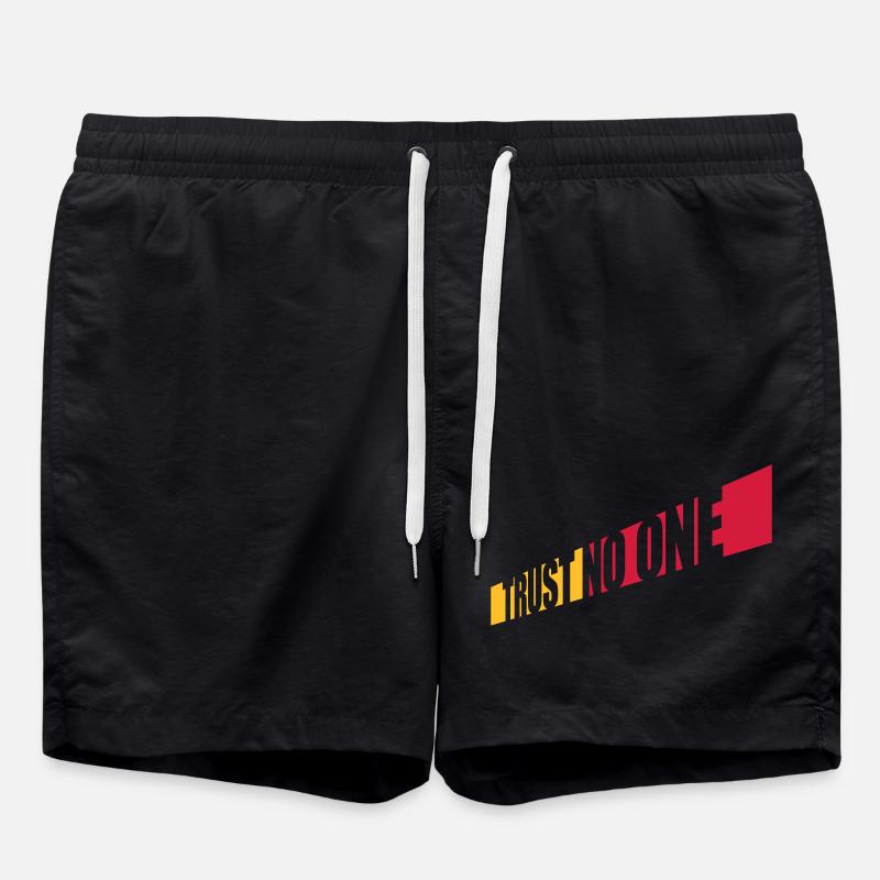 trust no one Zitat - Badeshorts - Schwarz