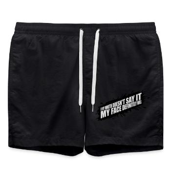 Mon visage le fera certainement - Short de bain - noir - Devant - AI Model Male 185 light (185cm)