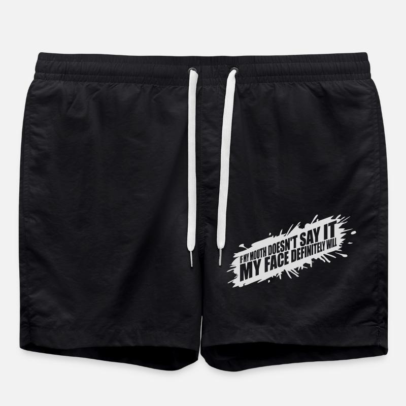 my face definitely will - Swim Trunks - black
