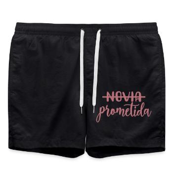 Prometida Fiancée Fiancée Mariage Mariée à être - Short de bain - noir - Devant - AI Model Male 185 light (185cm)