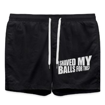 I shaved my balls - Badeshorts - Schwarz - Vorne - AI Model Male 185 light (185cm)