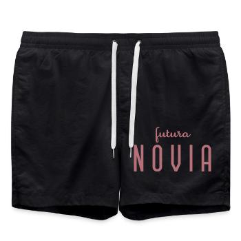 Futura Novia Engagement Bridal Shower Wedding - Swim Trunks - black - Front - AI Model Male 185 light (185cm)