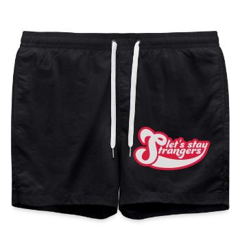 Citation Restons Strangers - Short de bain - noir - Devant - AI Model Male 185 light (185cm)
