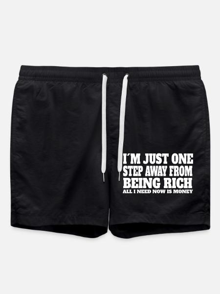 funny sayings funny saying gift funny - Swim Trunks - black
