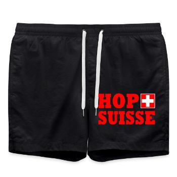 Hop suisse - Short de bain - noir - Devant - AI Model Male 185 light (185cm)