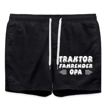 Traktor - Badeshorts - Schwarz - Vorne - AI Model Male 185 light (185cm)
