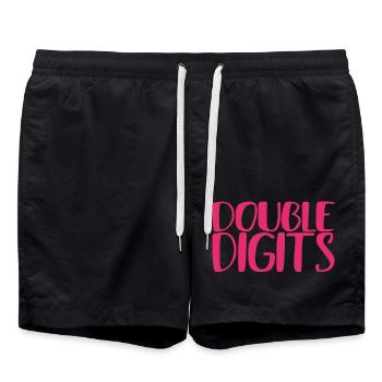Cadeau d’anniversaire 10 ans, 10 ans, pour garçons et filles - Short de bain - noir - Devant - AI Model Male 185 light (185cm)