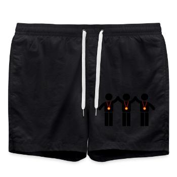 Gewinner Team - Badeshorts - Schwarz - Vorne - AI Model Male 185 light (185cm)