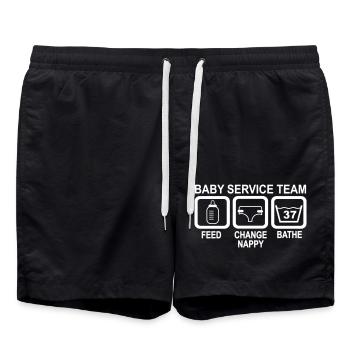 Équipe de service bébé - Short de bain - noir - Devant - AI Model Male 185 light (185cm)