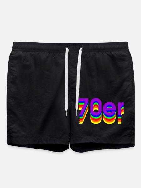 70s - Swim Trunks - black