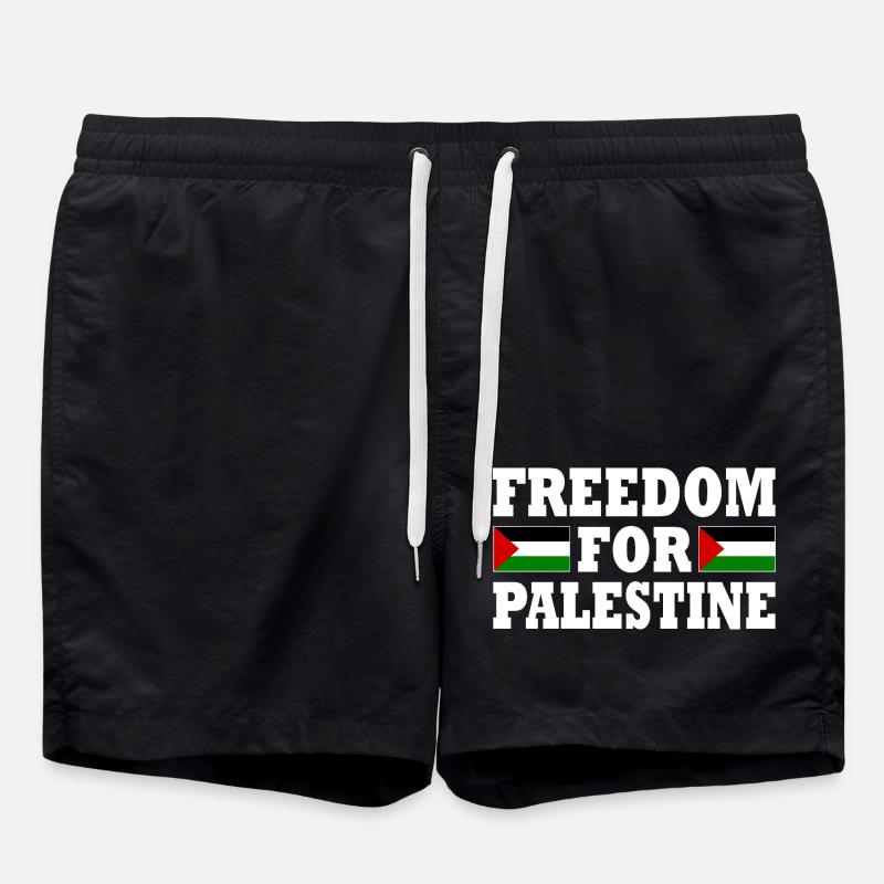Freedom for palestine - Swim Trunks - black
