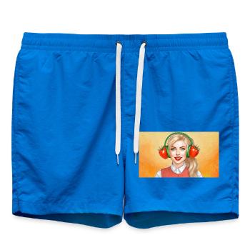 tomatos on the ears (Tomaten auf den Ohren) - Swim Trunks - cobalt blue - Front