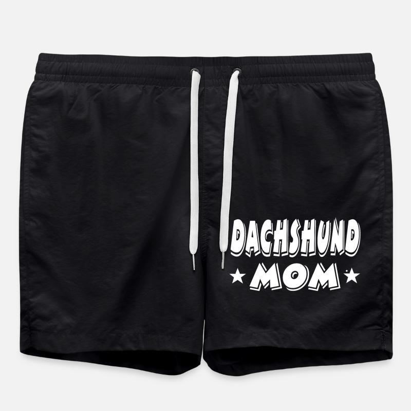 Dachshund - Swim Trunks - black