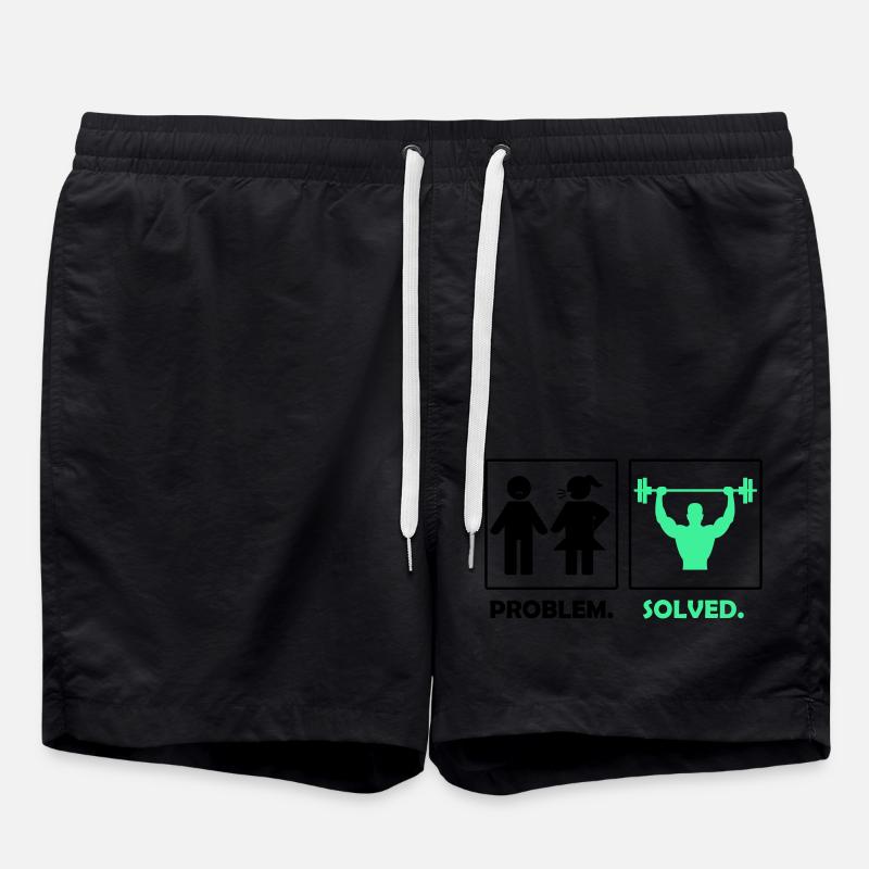 problem solved fitness - Badeshorts - Schwarz