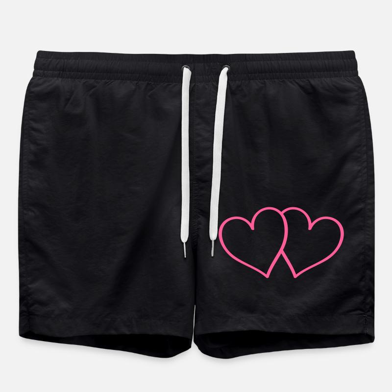 Hearts Heart - Swim Trunks - black