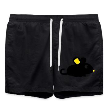 süße maus - Badeshorts - Schwarz - Vorne - AI Model Male 185 light (185cm)
