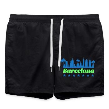 Barcelone - Short de bain - noir - Devant - AI Model Male 185 light (185cm)