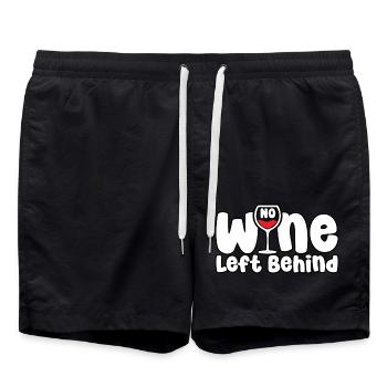 No wine Left Behind - Swim Trunks - black - Front - AI Model Male 185 light (185cm)
