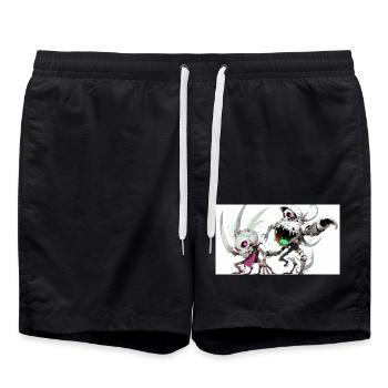Anime full shotstyle d’illustration d’animal du corps entier - Short de bain - noir - Devant - AI Model Male 185 light (185cm)