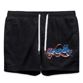 Hamburg Wildstyle - Badeshorts - Schwarz - Vorne - AI Model Male 185 light (185cm)
