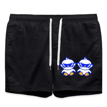 Deux poussins Party Crew Poussins Oiseaux 2 amis Équipe - Short de bain - noir - Devant - AI Model Male 185 light (185cm)