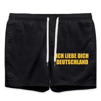 Ich liebe dich deutschland - Badeshorts - Schwarz - Vorne - AI Model Male 185 light (185cm)