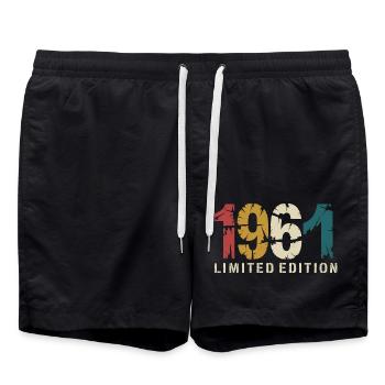 1961 Vintage Limited Edition - Swim Trunks - black - Front - AI Model Male 185 light (185cm)