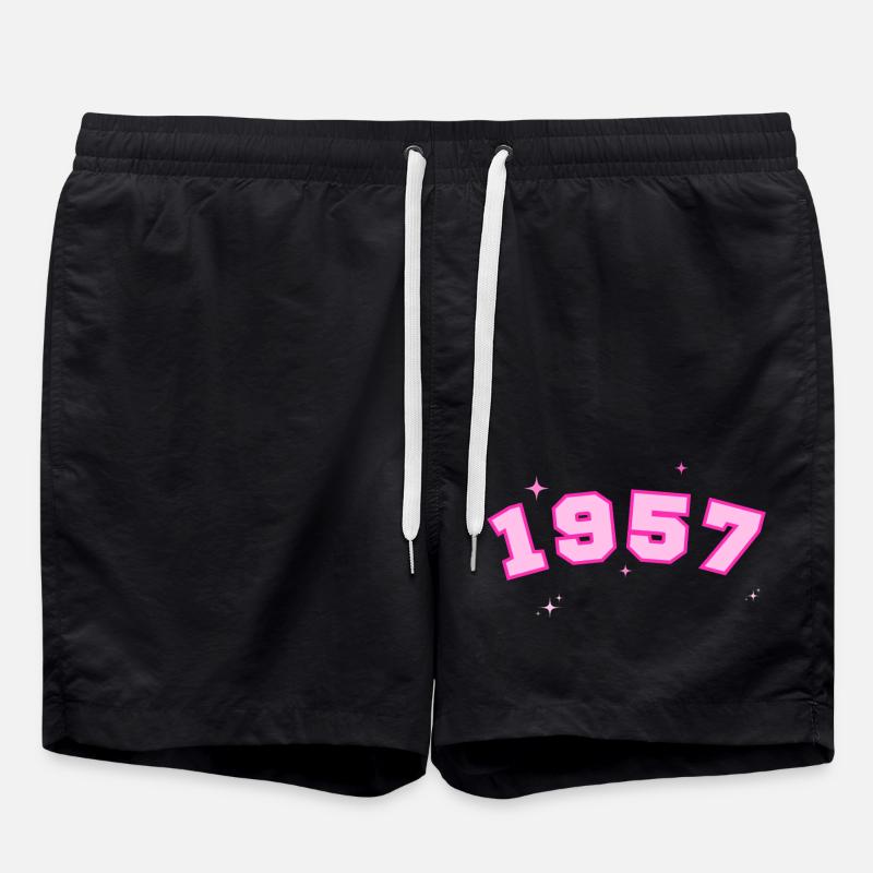 Rosenstern von 1957 - Badeshorts - Schwarz