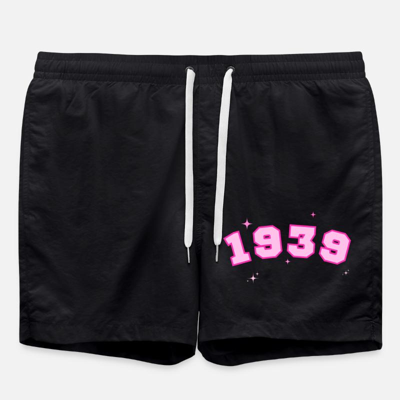 1939 rose star - Swim Trunks - black