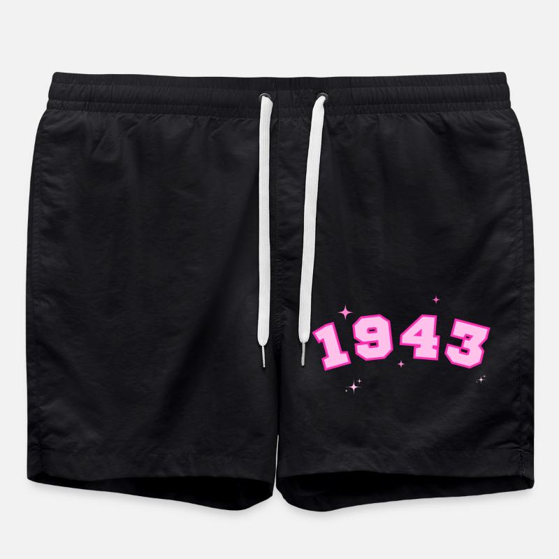 1943 Rose Star - Swim Trunks - black