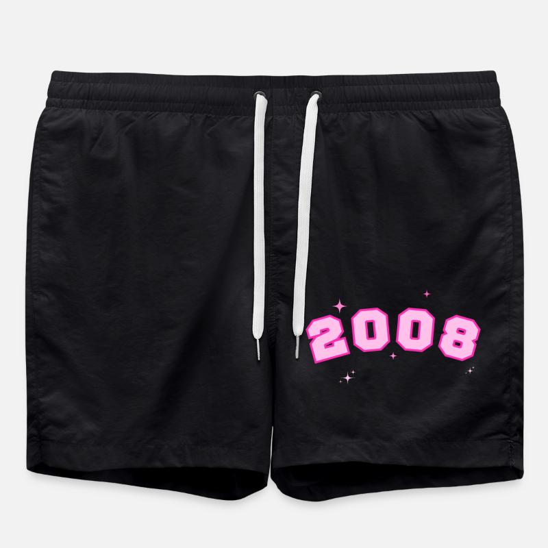 2008 Pink Star - Swim Trunks - black