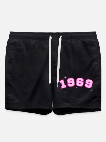 1969 Rose Star - Swim Trunks - black