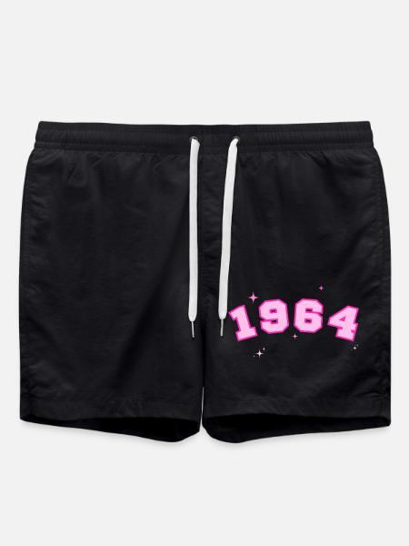 1964 Rose Star - Swim Trunks - black