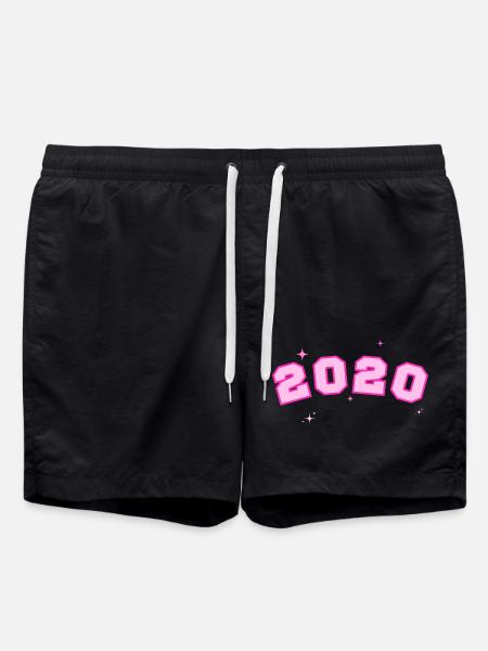 2020 Stern Rosa - Badeshorts - Schwarz